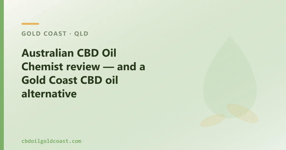 Australian CBD Oil Chemist review — an Australian CBD Oil Alternative