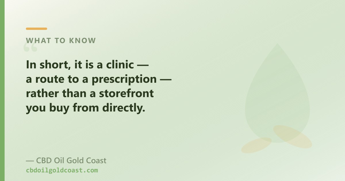 CA Clinics is a clinic for prescription medical cannabis; OTC CBD oil is a different product