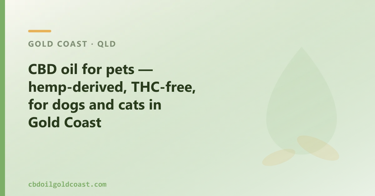 CBD oil for pets: what it is and where to buy it in Gold Coast