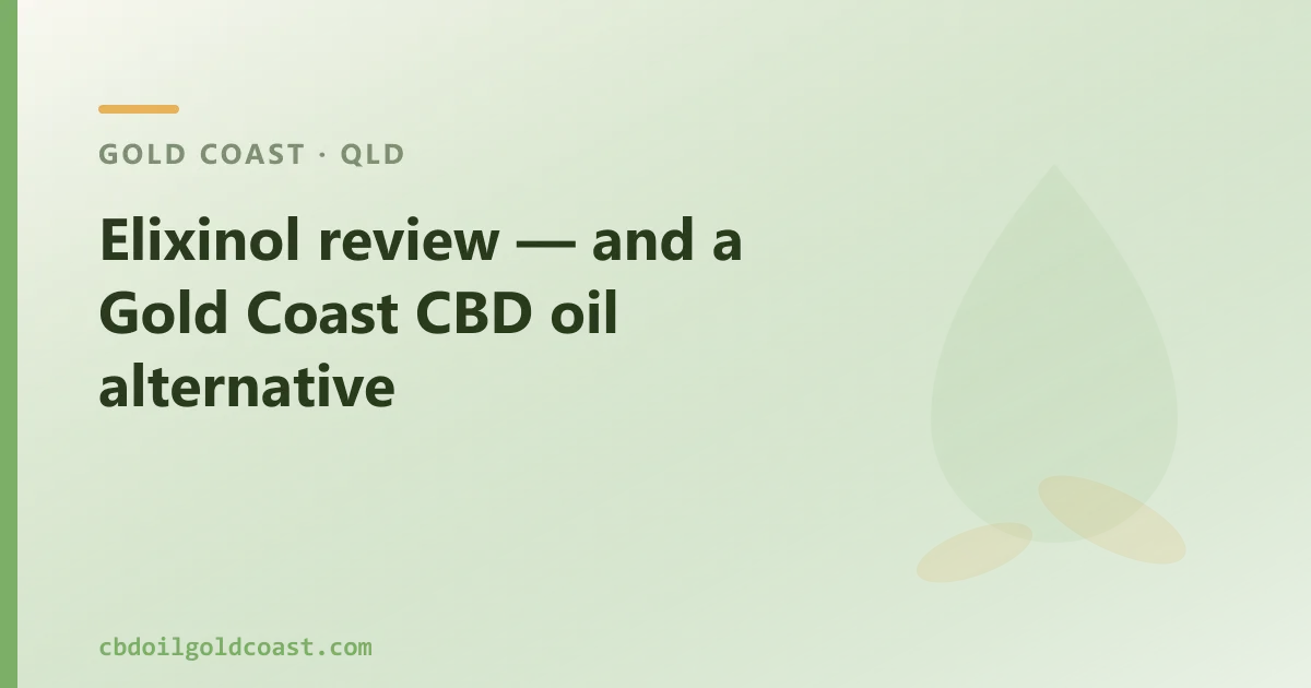 Elixinol review — an Australian CBD Oil Alternative