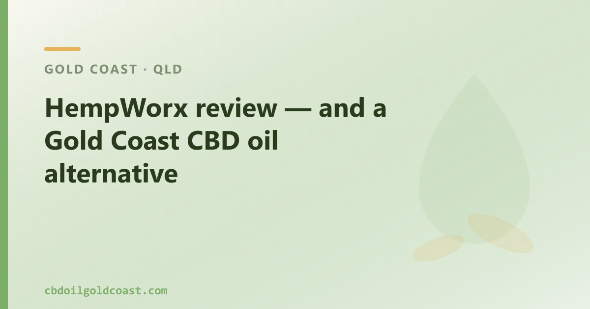 HempWorx review — an Australian CBD Oil Alternative