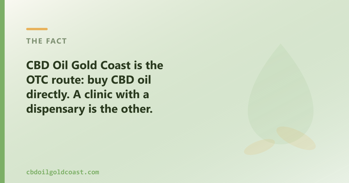 A clinic-and-dispensary and an OTC CBD oil shop are two different routes