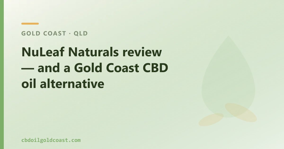 NuLeaf Naturals review — an Australian CBD Oil Alternative