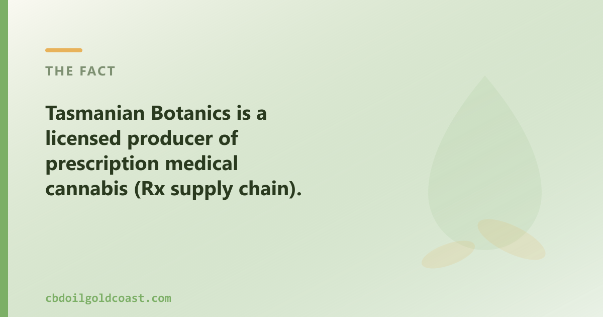A licensed Rx producer and an OTC CBD oil shop are two different routes, for different needs